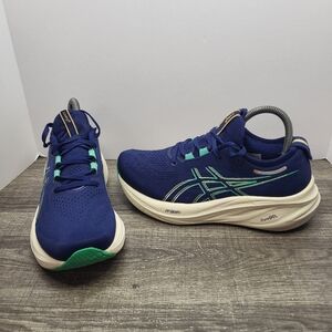 Asics Womens Gel Nimbus 26 1012B601 Blue Running Shoes Sneakers Size 7.5